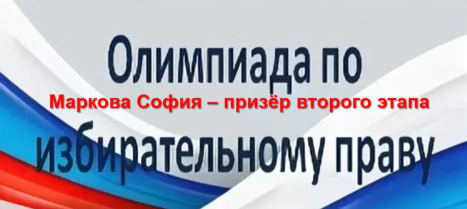 Призёр второго этапа областной олимпиады по избирательному праву.