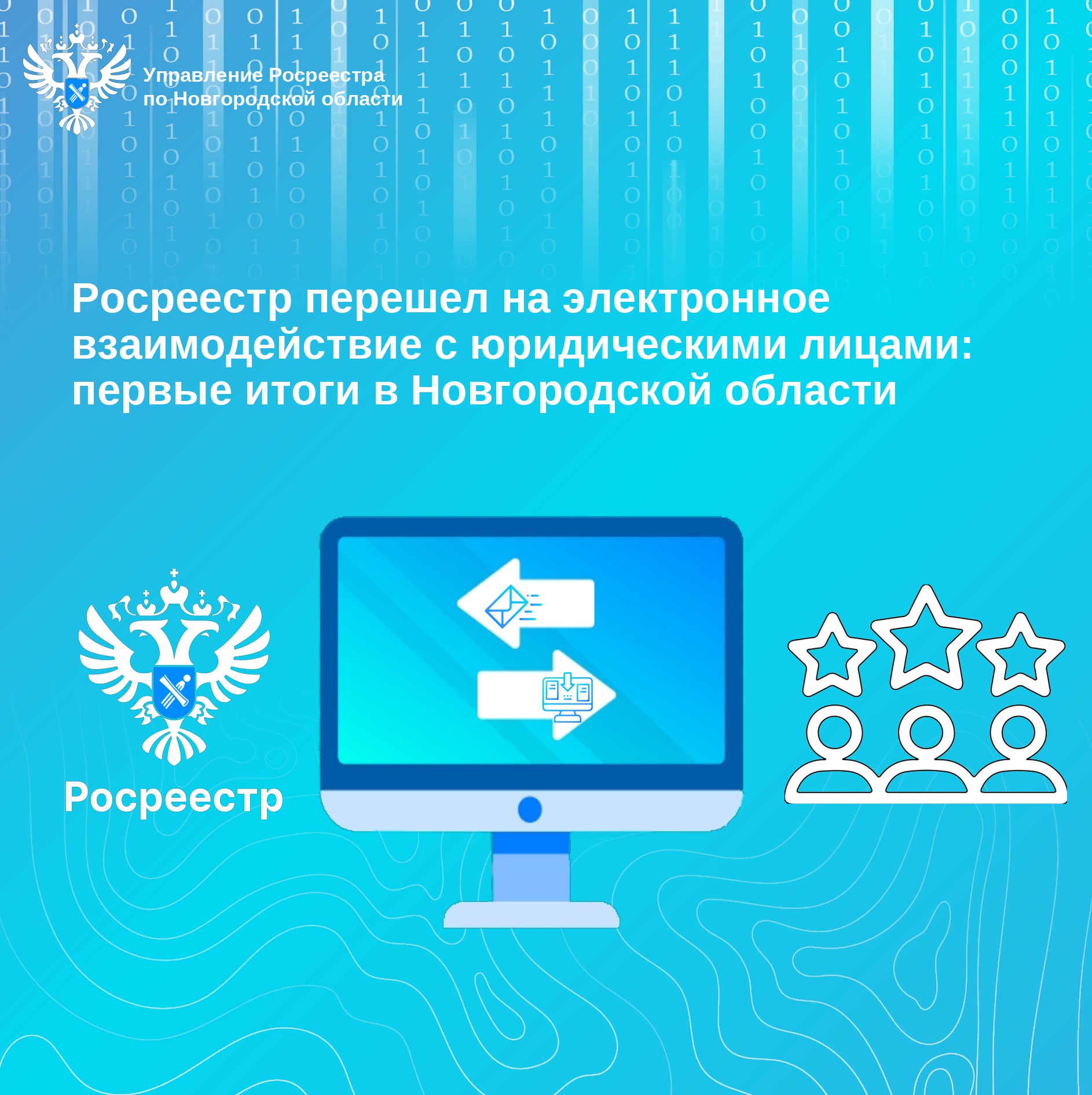 Росреестр перешел на электронное взаимодействие с юридическими лицами: первые итоги в Новгородской области.
